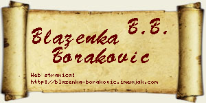 Blaženka Boraković vizit kartica